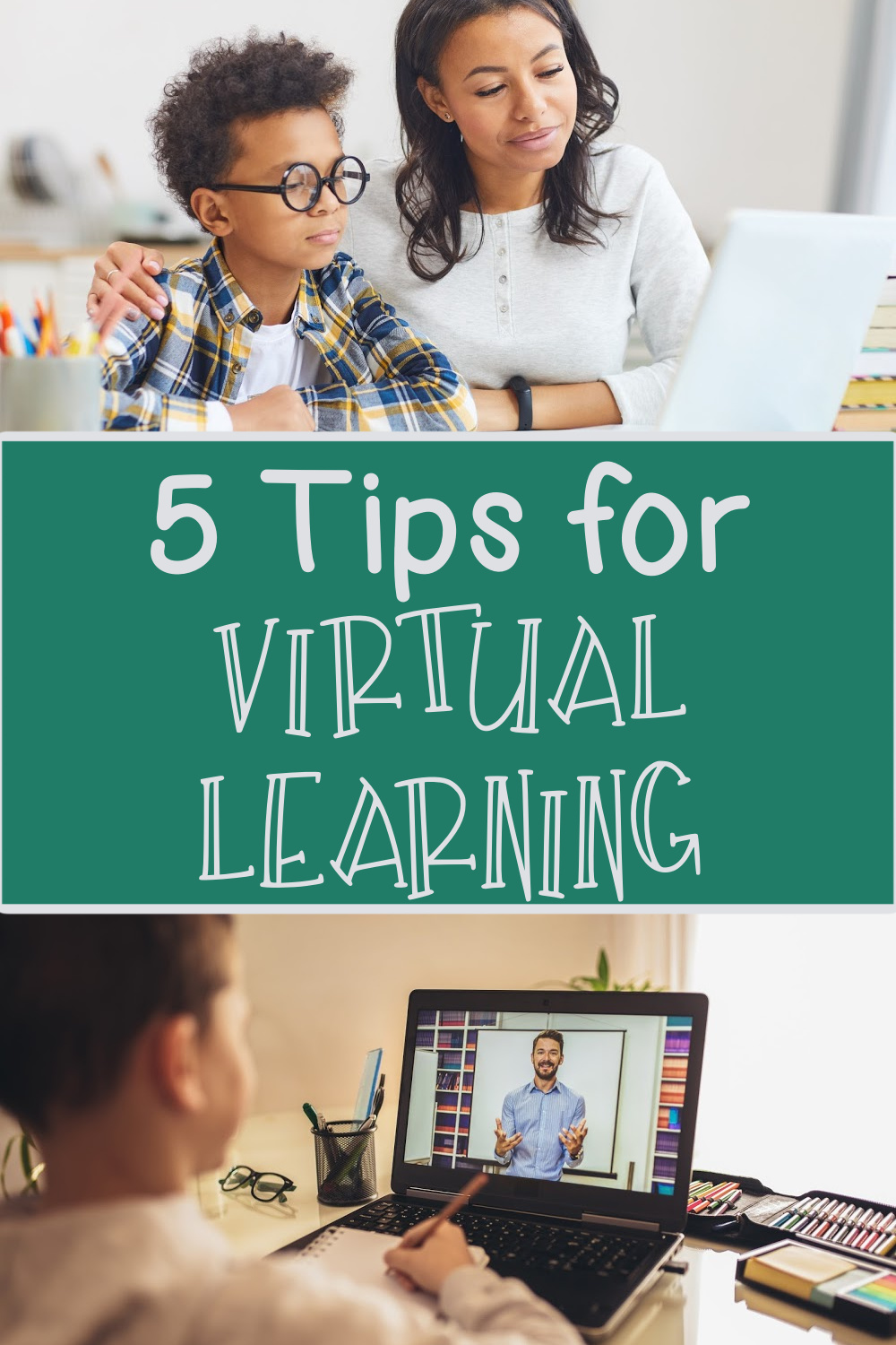 5 Tips For Virtual Learning With Less Stress - Tired Mommy Tales